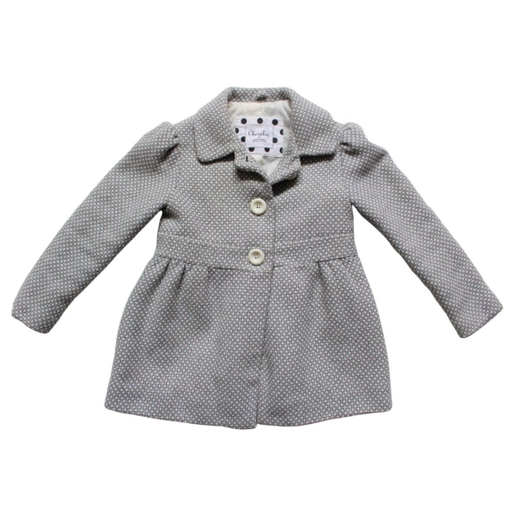 Cherokee Girls Coat SZ 5T Grey & White